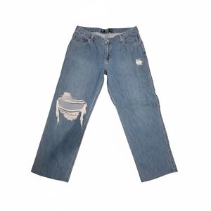 Hollister Light Blue Relaxed Distressed Jeans
